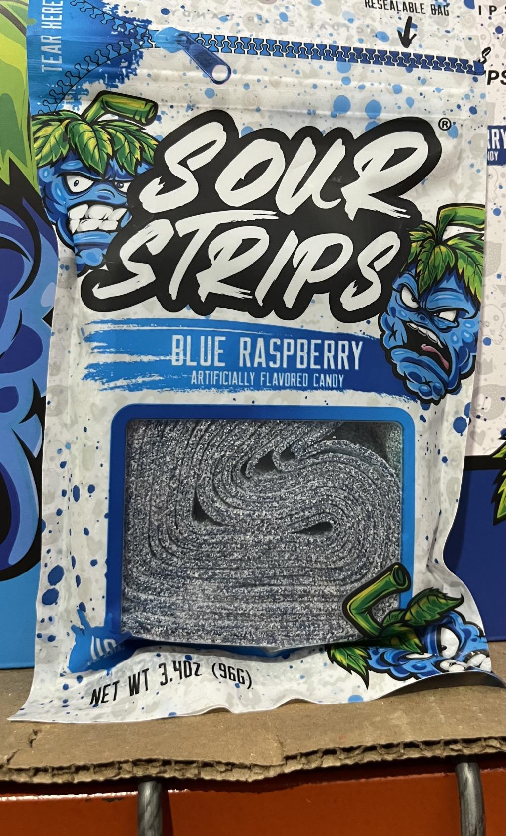 Blue Raspberry Sour Rips 49414 Sour Strips Blue Raspberry